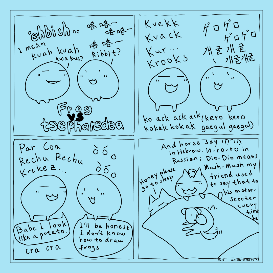 The potatoes pretend to be frogs again...