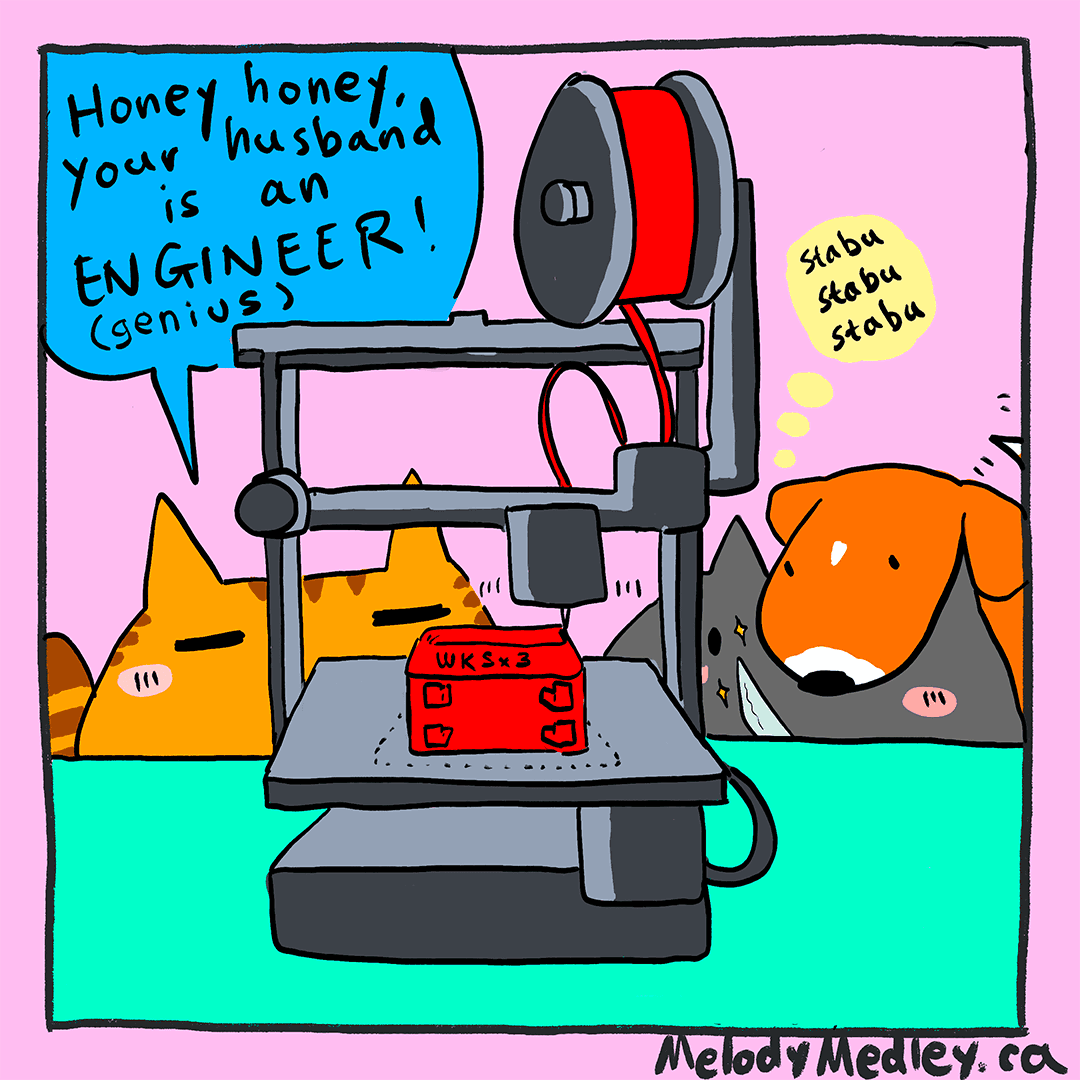 Medley is 3D printing his latest creation