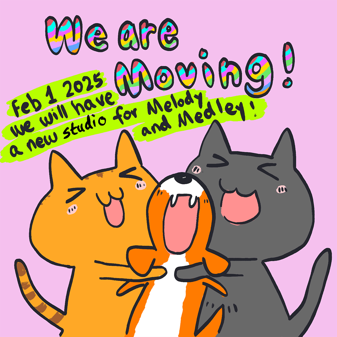 Melody and Medley is going to have an art studio :) Will post pics later after we prepare the studio yay! So happy!  We are still downtown, just more "real", it's an area that hasn't been gentrified yet, they are closing down the injection centre, but retaining the numerous shelters. I wonder what comes next. Very unprecedented times ahead. Keep your stick on the ice.